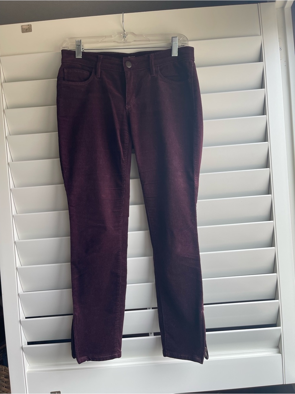 Ann Taylor LOFT Modern Skinny Ankle Pants in Deep Plum